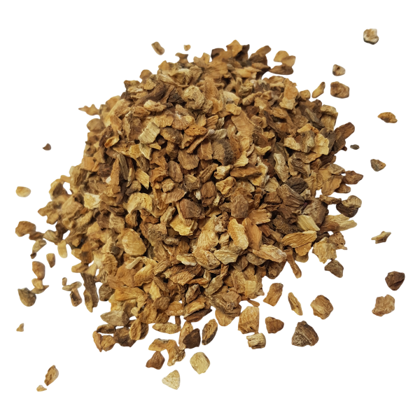 Klettenwurzel, geschnitten